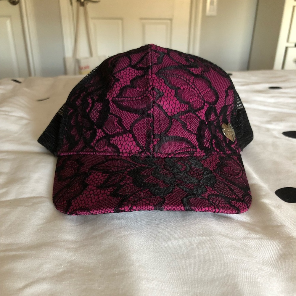 Betsey Johnson Pink Baseball Hat